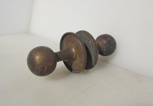 Victorian brass door - door, knobs