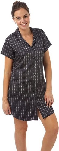 Ladies button front satin - button,