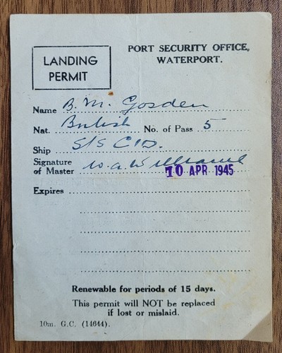 1945 steam ship - 1945, landing