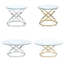 Round Glass Coffee Table Sofa