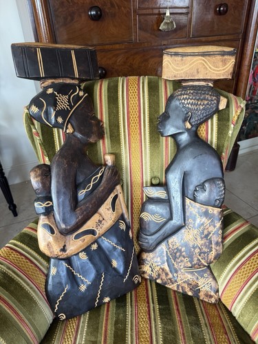Hand carved mid century - carved, wall