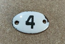 Vintage Enamel Sign Number 4