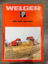 Welger Roll Baler RP 150 - RP 180 A4 Vintage Brochure 