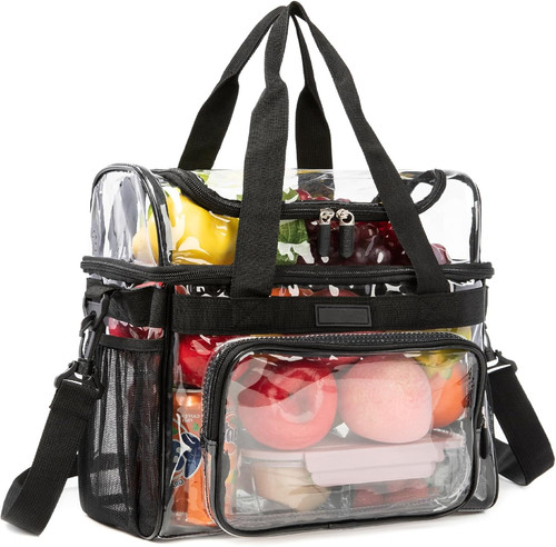 Heavy duty clear lunch tote - heavy,