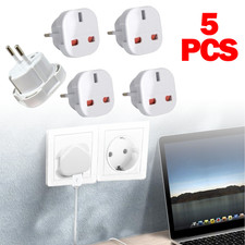 5 Pack European Travel Adapter
