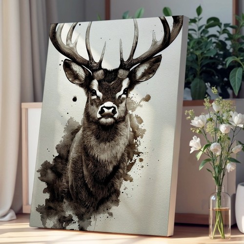 Stag canvas wall - wall, art