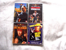 4 Chuck Norris DVDs Invasion USA,Code Of Silence,Lone Wolf McQuade,Silent Rage