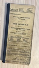 March 29, 1956 Trunk Line-Central Passenger (Railroad) Master Table Tariff No 18