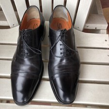 Santoni Men's Black Leather