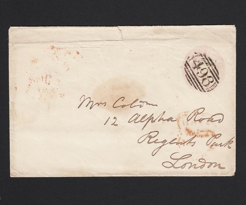 1844 1d pink postal - 1844,
