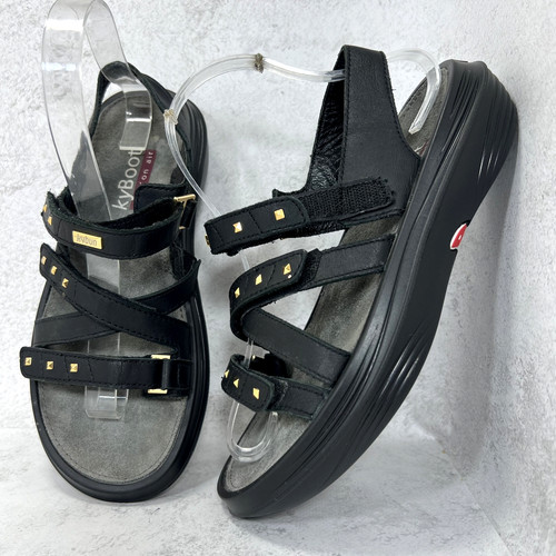 Kybun genf black sandals - genf,