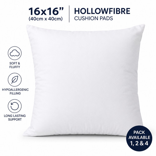 Hollowfibre cushion pads 16x16 - pads,