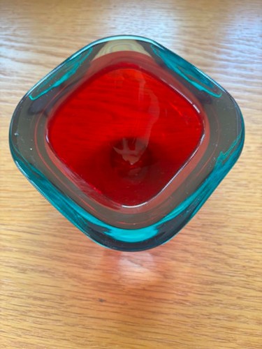 Murano geode red turquoise - murano, &