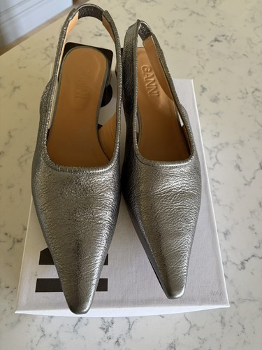 Ganni slingback shoes - ganni,