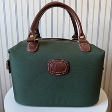 VINTAGE Marks And Spencer St Michael Travel Bag Cosmetic Vanity Dark Green VGC 