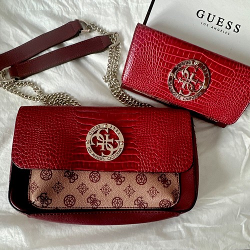 Guess red croc - red, logo
