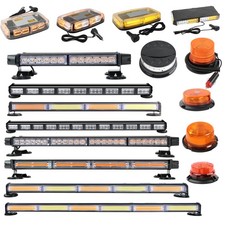 12V24V Amber Recovery Strobe Flashing Light Lightbar Truck Beacon Lamp Magnetic