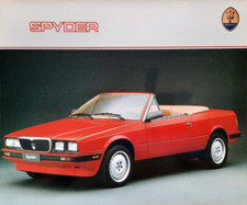 MASERATI SPYDER car sales brochure. Italian text. Rare depliant / catalogue