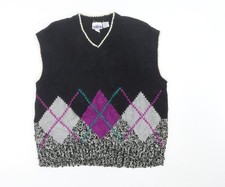 Trader Bay Womens Black Argyle