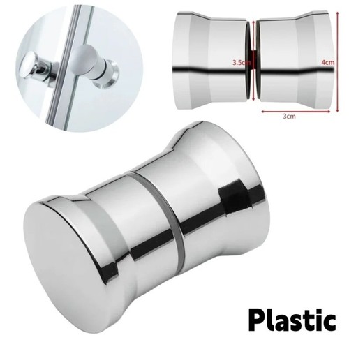Chrome shower door handle knob - shower,