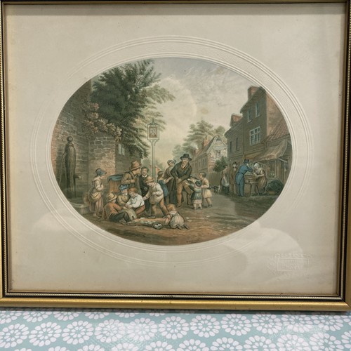 Late 19c framed print - late,