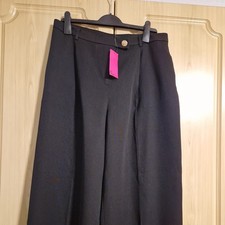 Matalan Be Beau Ladies Wide Leg Trouser UK Size 14 Black