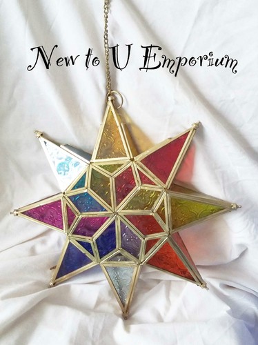 Large star glass hanging