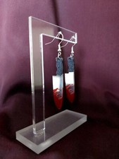 Bloody Knife Earrings - 925 Silver Stamped Hook 