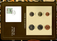 Coin Sets of All Nations St. Helena w/card 1984 UNC 1 Pound 50,10,5,2,1 Pence