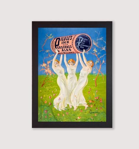 Framed pink pills - framed,