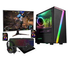 Fast Gaming PC Bundle Core i7 16GB RAM 1TB HDD & 128GB SSD GT730 4GB Win 11 22in