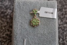 Tsavorite Garnet & Diamond 9k