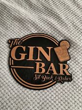Gin Bar Sign Wooden Bar Sign shed sign log cabin sign Custom Made