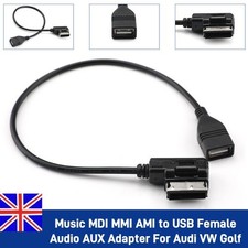 USB AUX Cable Music MDI MMI AMI to USB Female Audio AUX Adapter For Audi VW Golf