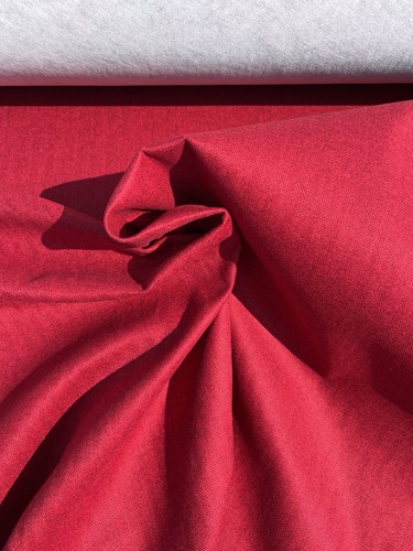 Meters red herringbone wool - meters,