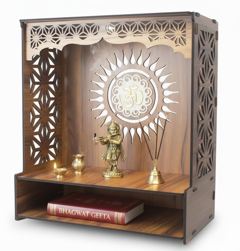 Wooden pooja mandir - wooden, wall