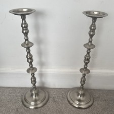 Pair tall vintage candle - pair,