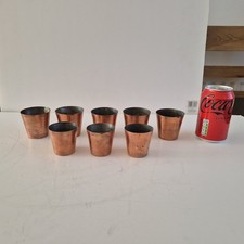 Kitchenalia Unusual Group Of Eight Antique Small Copper Moulds large and small