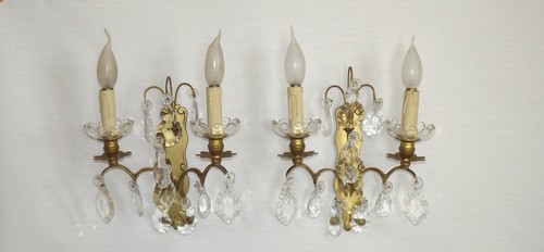 Pair french double brass - of,