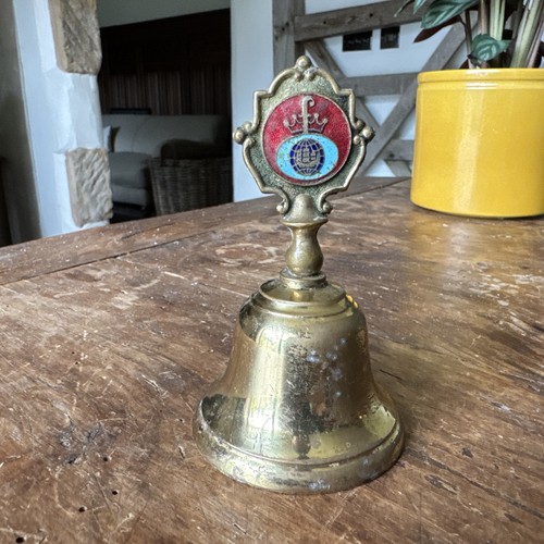 Vintage brass small bell table - bell,