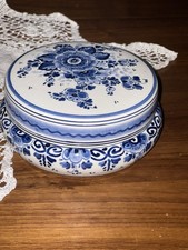 Delft Blue Hand-Painted Lidded