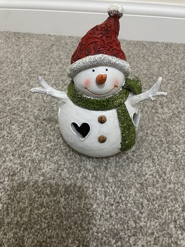 Christmas light snowman - light,