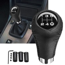 5 Speed Universal Manual Gear Shift Knob PU Leather Stick Knob with Adapter