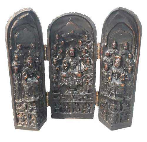 Vintage portable triptych - vintage,