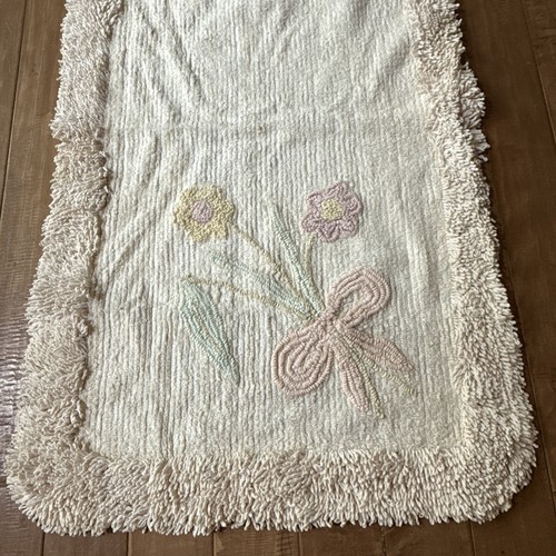 Vintage 1950s chenille bath - vintage,