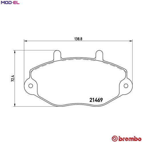 Brake pad set disc - brake, p