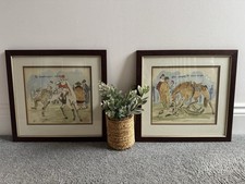 Pair of Mark Huskinson numbered, signed equestrian watercolour pictures
