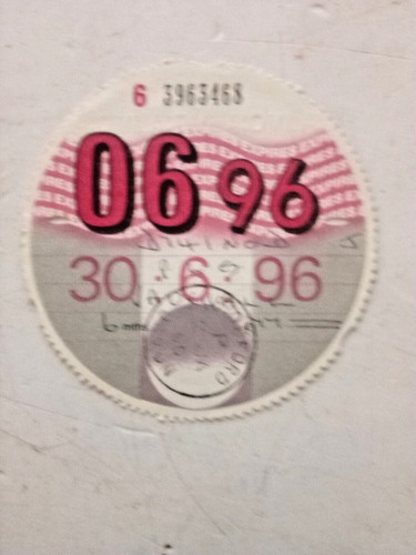 1996 june vintage tax disc - 1996,