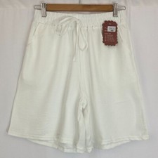 Womens Cotton Linen Look Knee