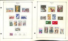 France Stamp Collection on 13 Scott International Pages. 1971-1977 (CX)